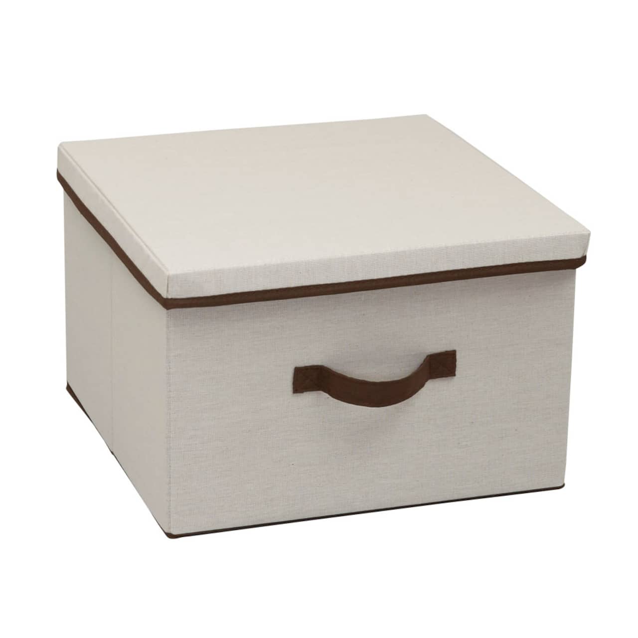 Household Essentials Canvas Storage Box with Lid
